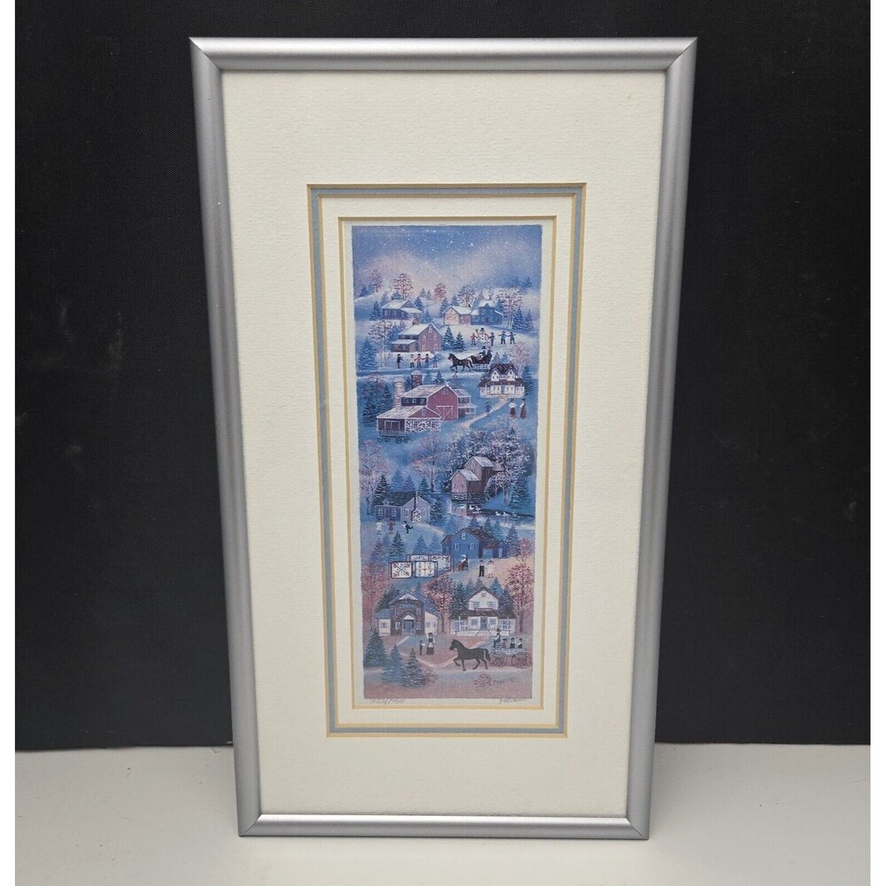 Pawinee McEntire Lithograph Hillside Charm Signed Numbered Framed COA 4 Seasons